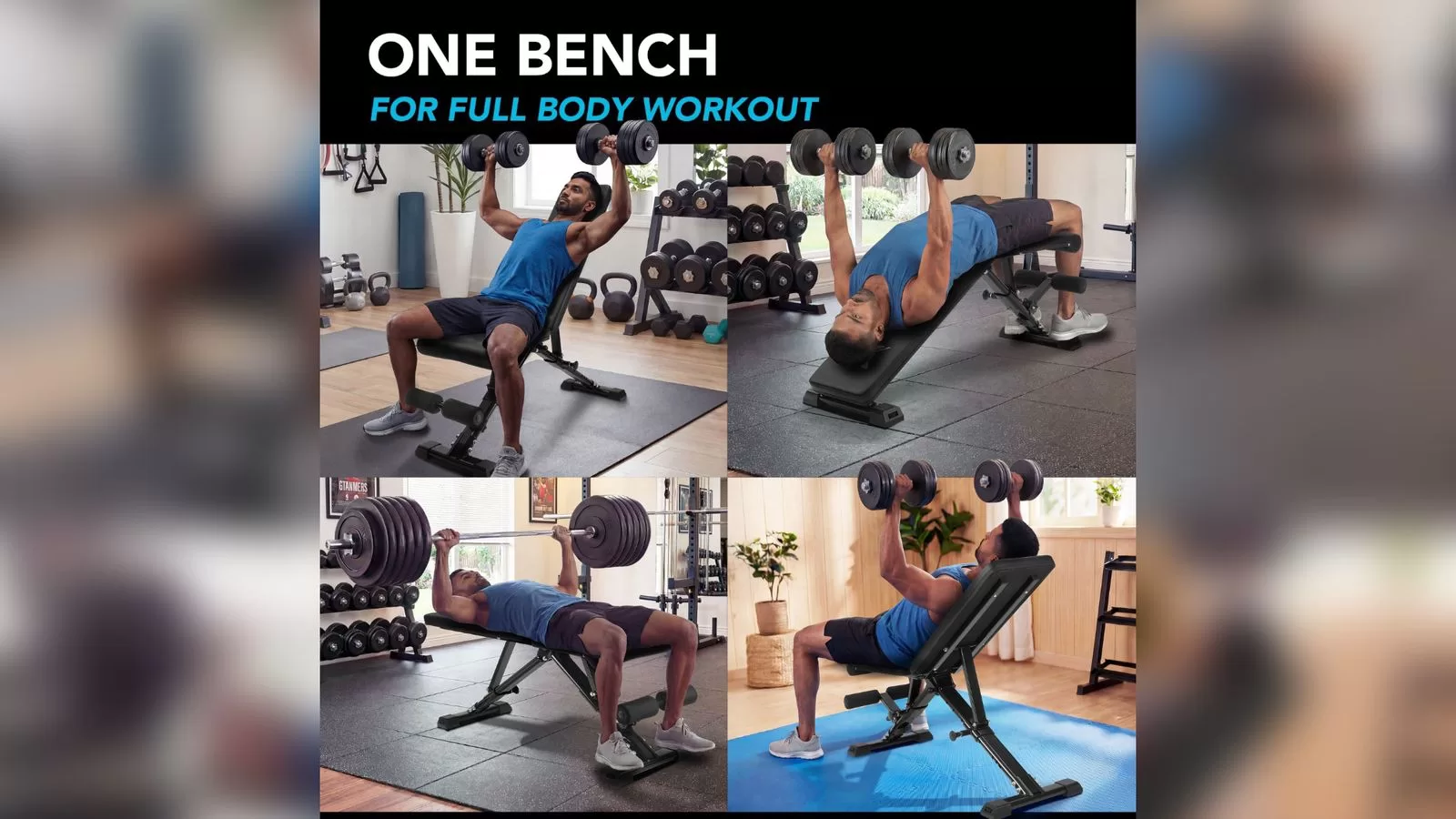 Gym Bench Workout: 15 Exercises for a Complete Home Strength Routine