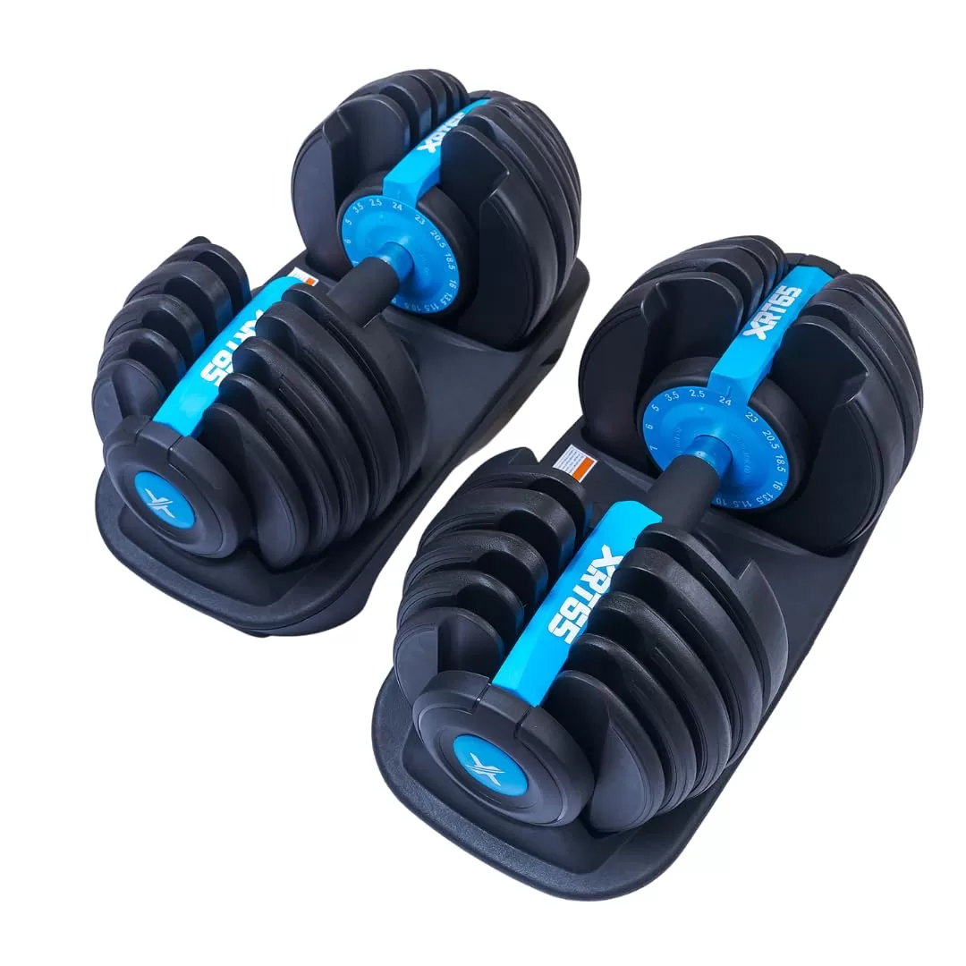 XRT65 Adjustable Dumbbells Set of 2 | 2.5Kgs – 24Kgs